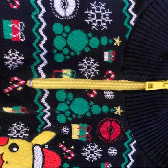Black Pikachu Holiday Sweater - Picture 4 of 9